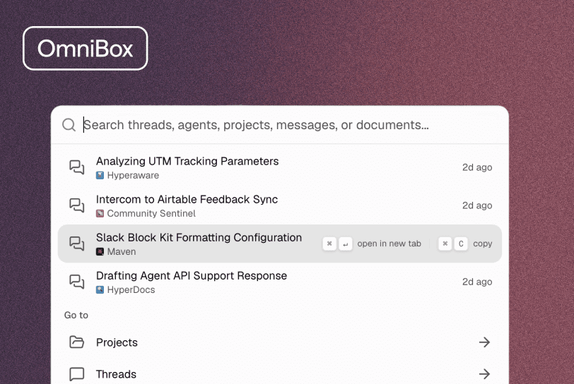 Full-App Search via Cmd + K