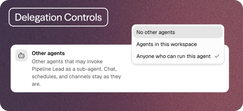 Decide who can call your agent