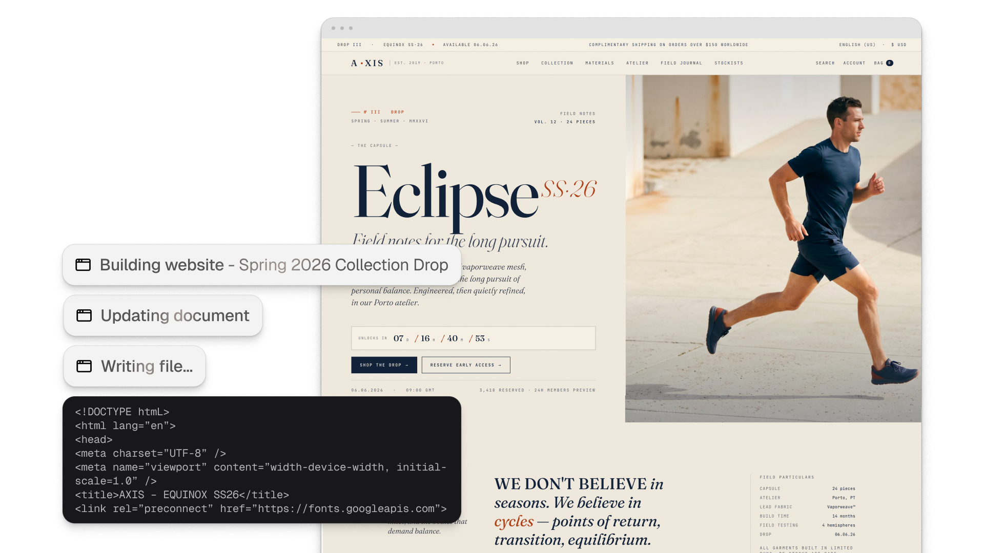 Fully functional websites