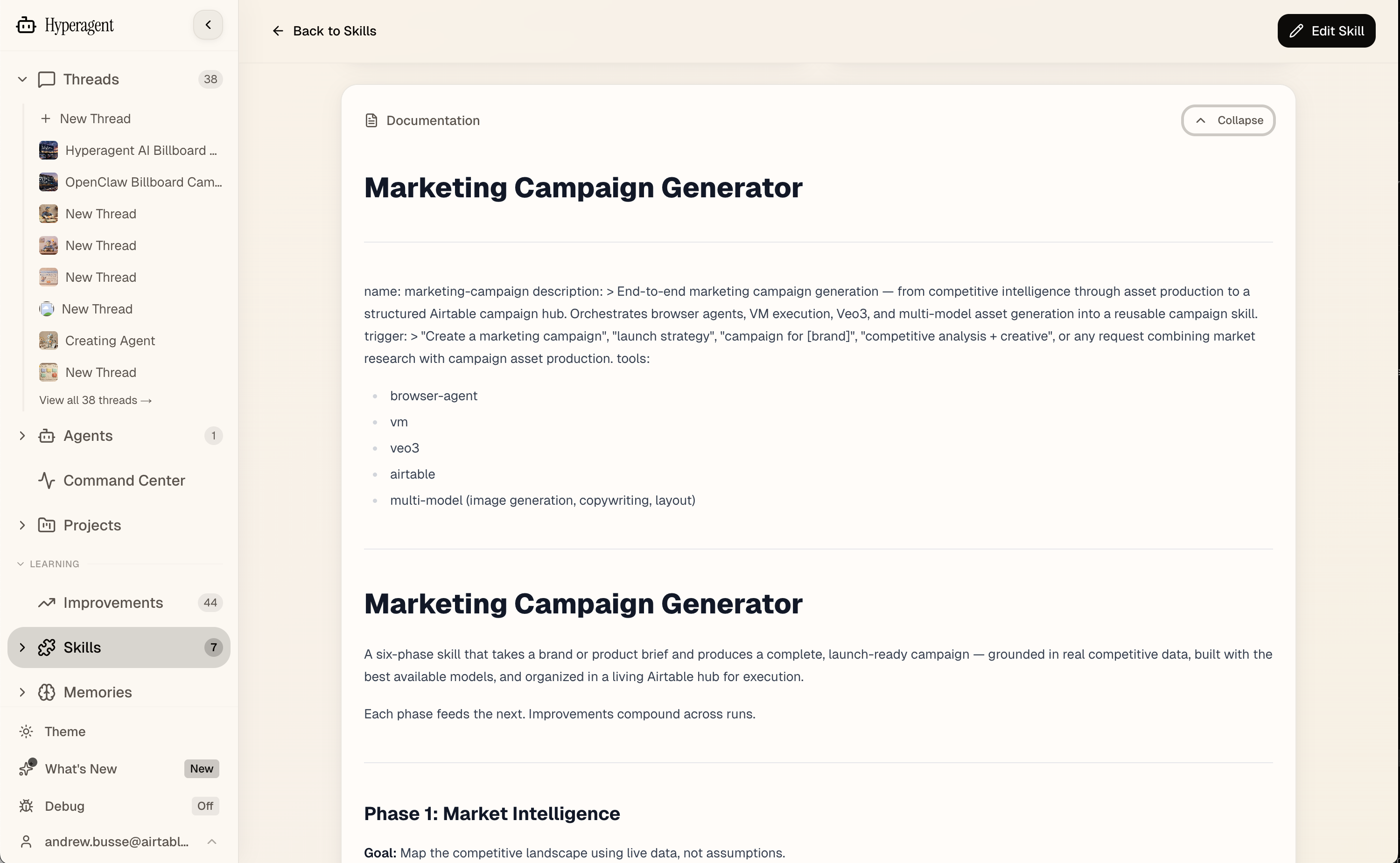 Teach it any skill along the way